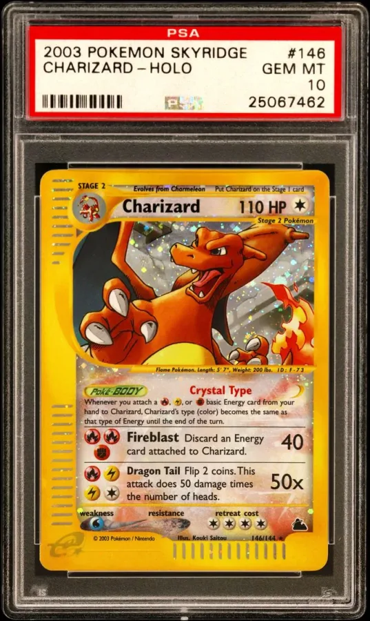 Charizard Holo Skyridge PSA 10, in Jupiter's Angels pack